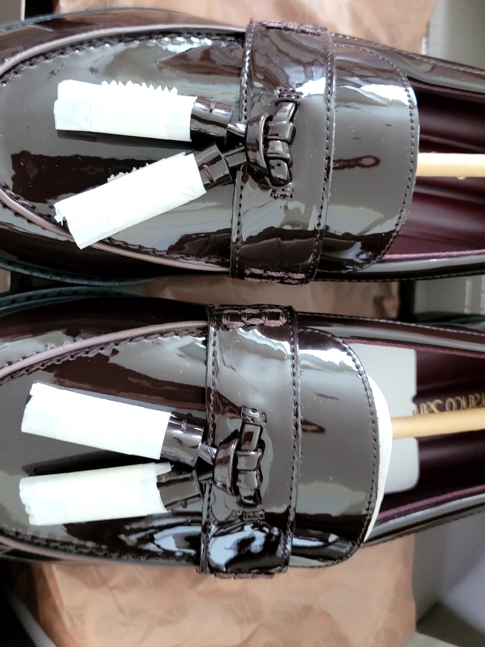 Women's Patent Tassel Loafers in Dark Brown. The Shoe For Fall.Wear w/Everything